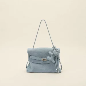 Vintage Washed Denim Tote Bag with Adjustable Shoulder Strap