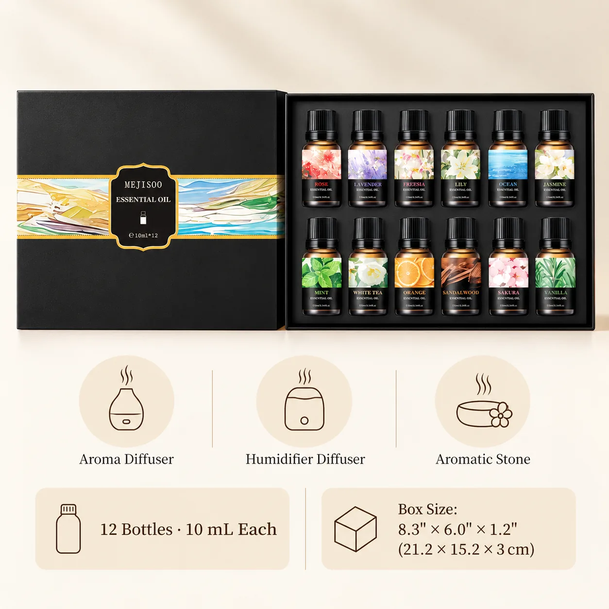 12-Piece Home Fragrance Diffuser Oil Gift Set - Image 4