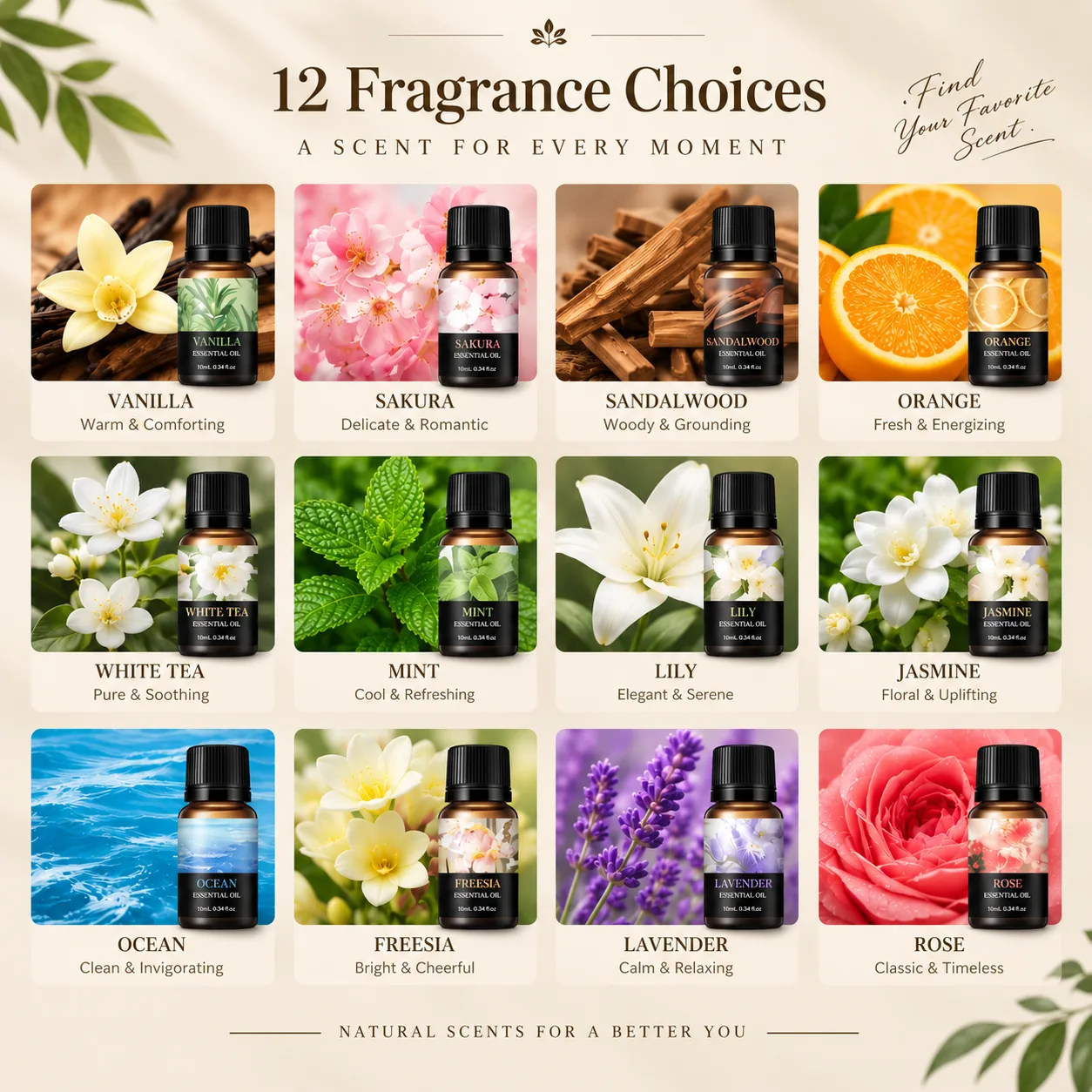 12-Piece Home Fragrance Diffuser Oil Gift Set - Image 3