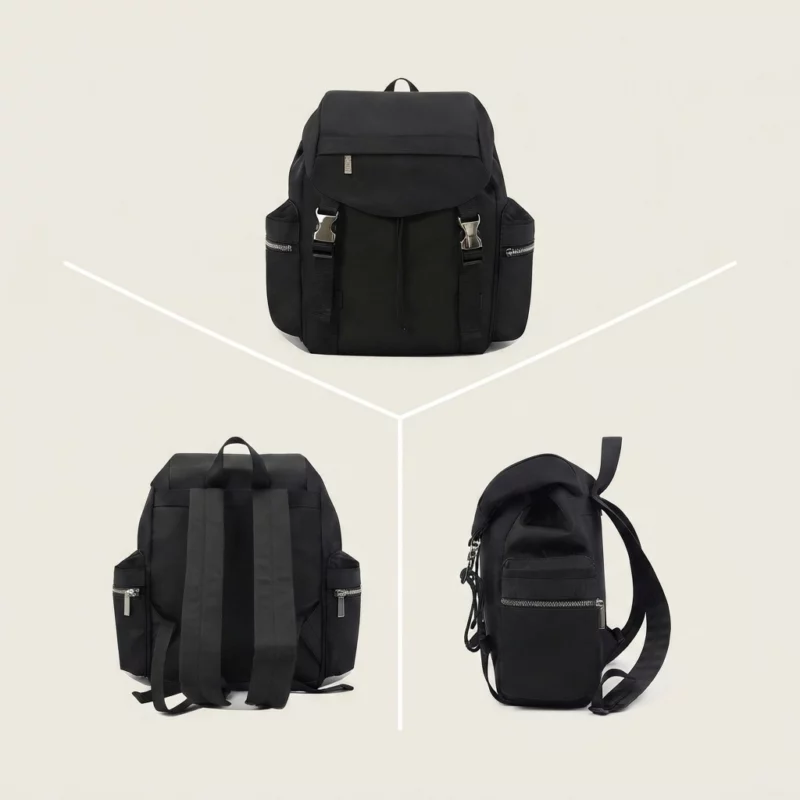 14L-Water-Repellent-Nylon-Commuter-Backpack - Image 3