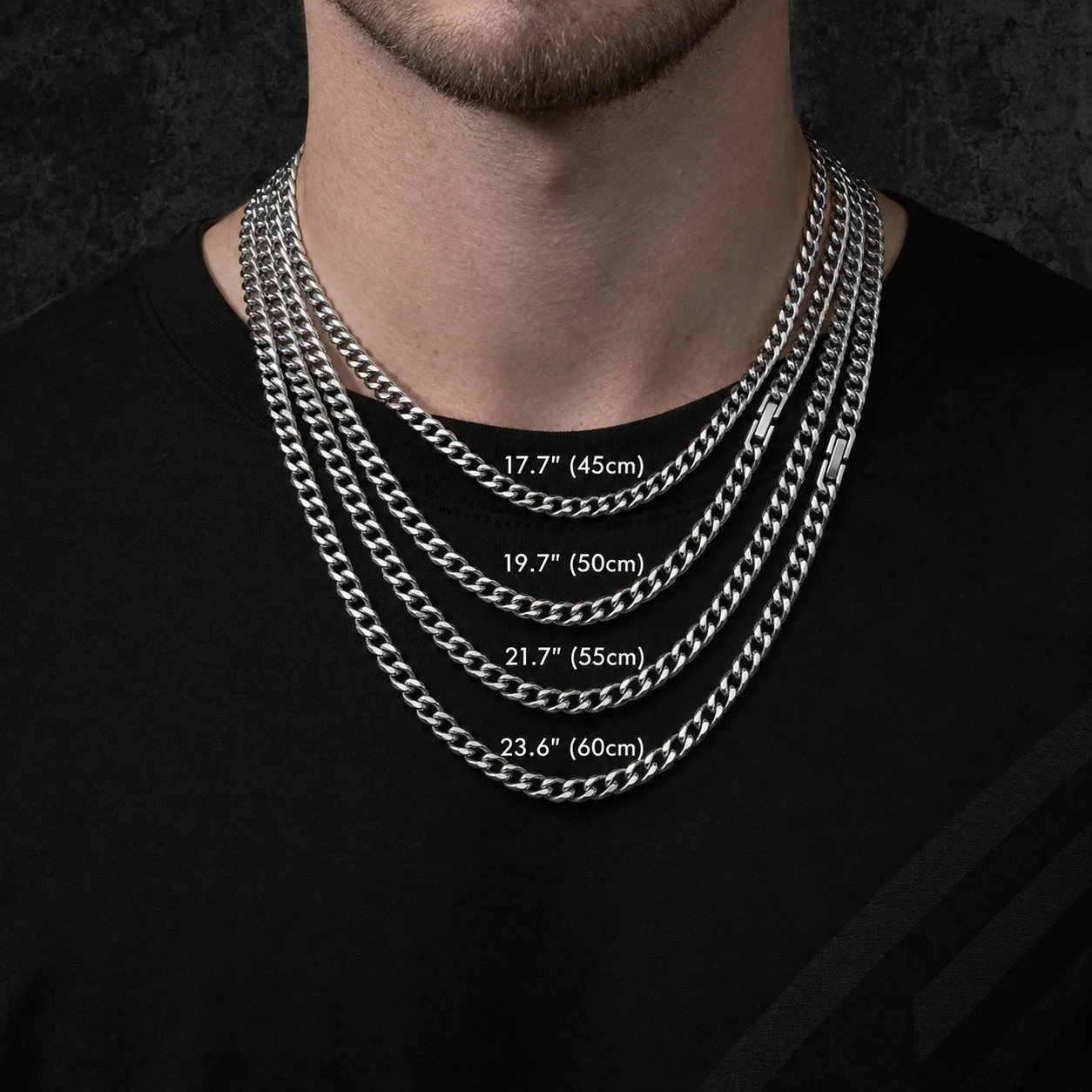 8mm Polished Cuban Link Chain Necklace - Image 2