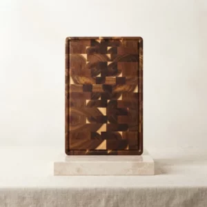 Acacia Wood Reversible Cutting Board with Juice Groove