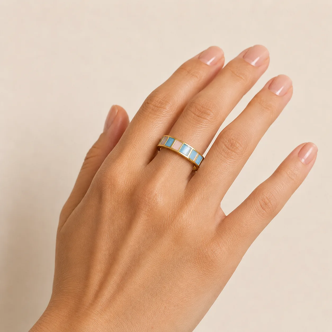 Color-Inlay Adjustable Ring Collection - Image 9