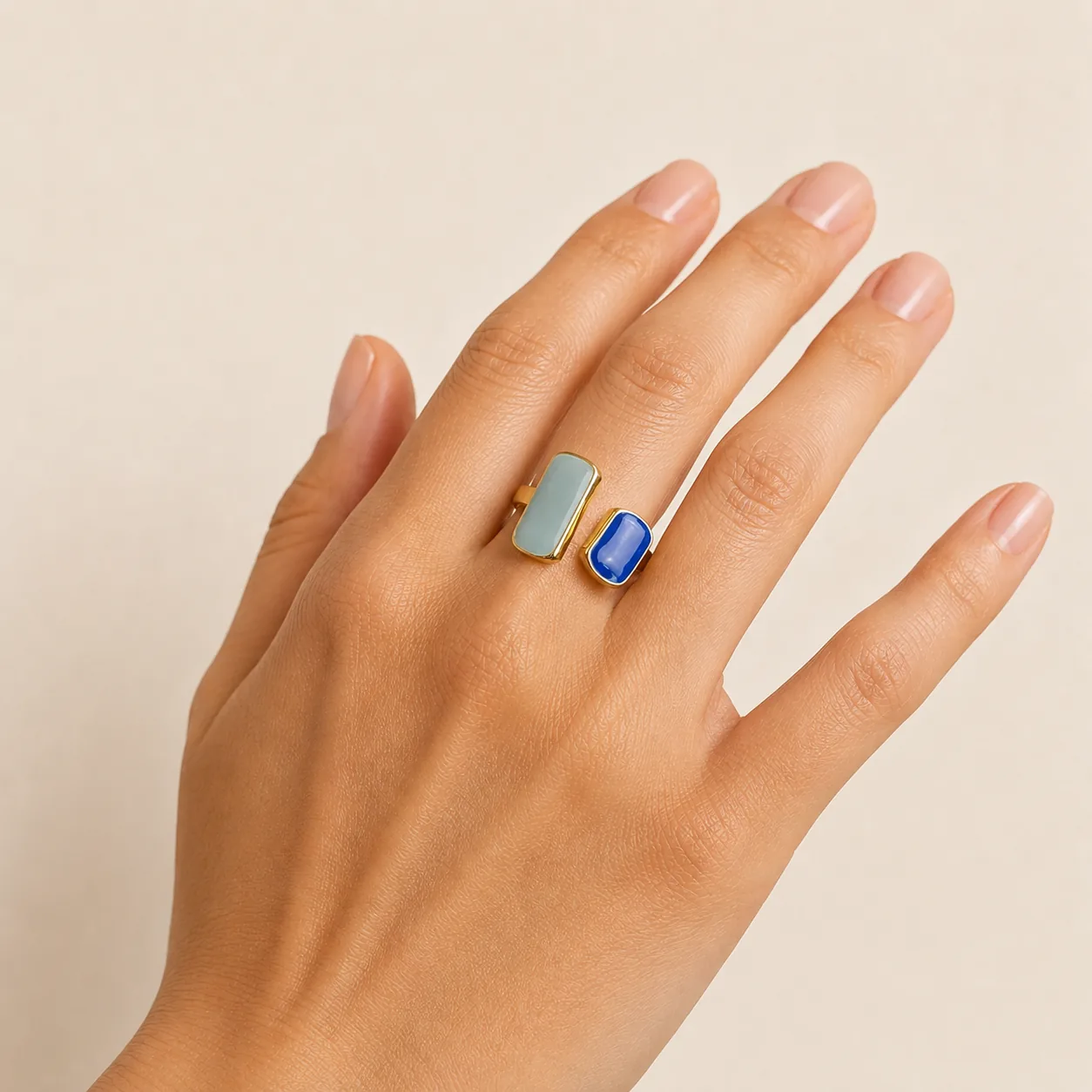 Color-Inlay Adjustable Ring Collection - Image 8