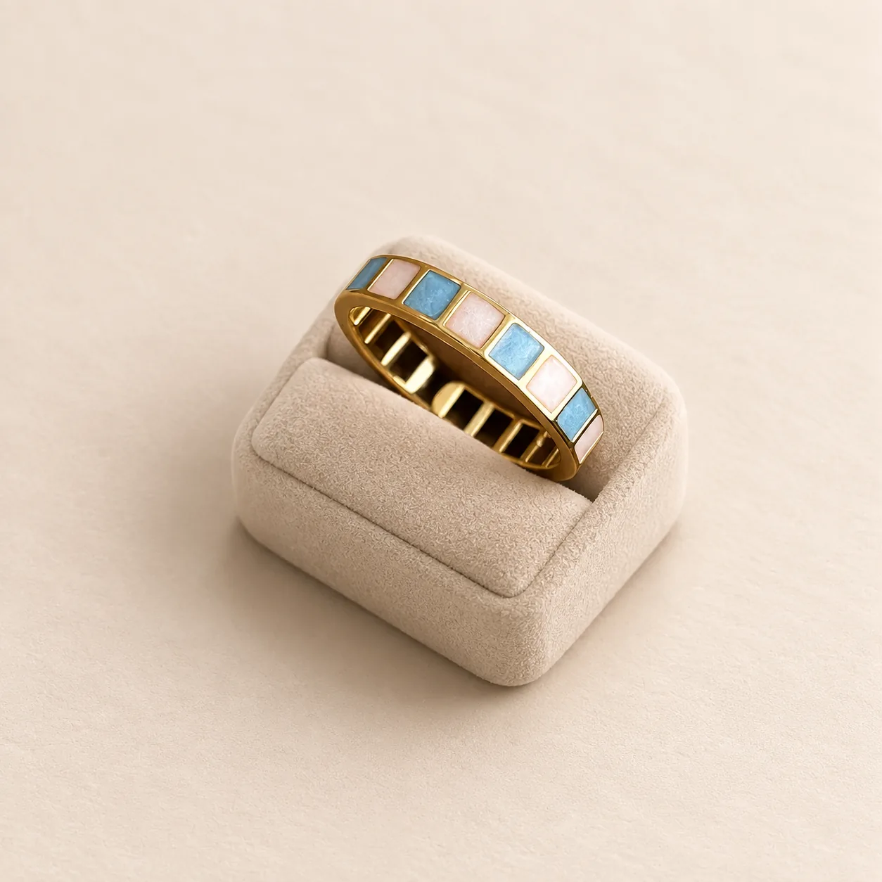 Color-Inlay Adjustable Ring Collection - Image 5