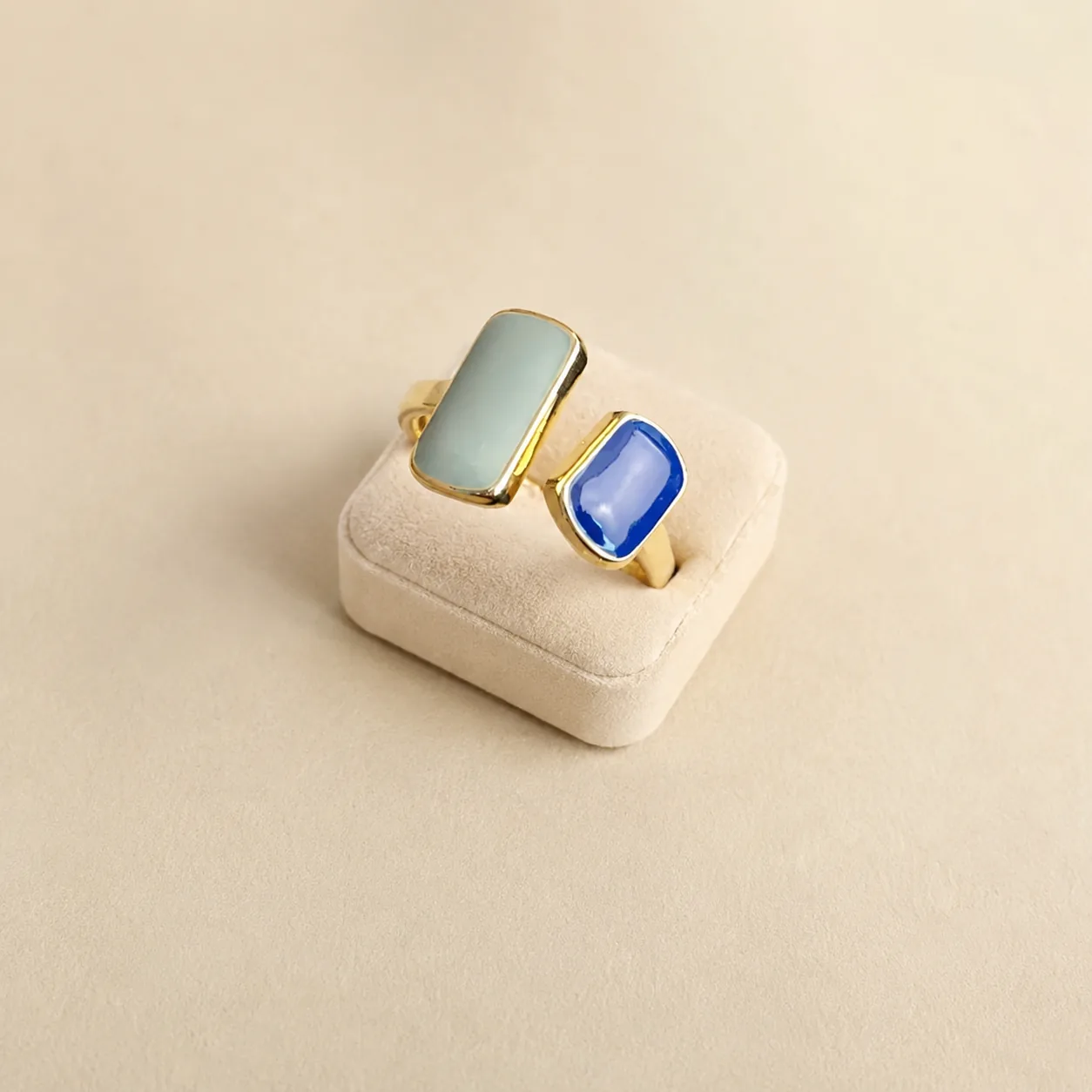 Color-Inlay Adjustable Ring Collection - Image 2