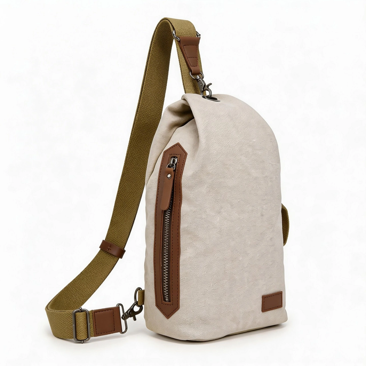 Convertible Canvas Sling Backpack with Adjustable Strap