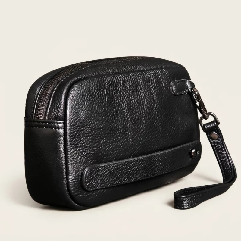 Cowhide Leather Wristlet Wallet Clutch - Image 2