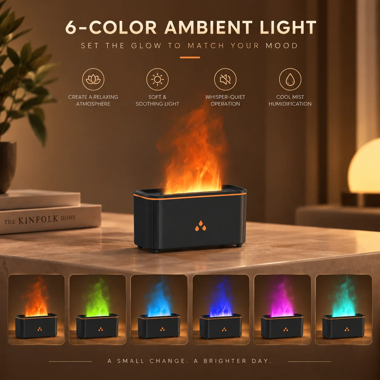 Flame-Effect Aroma Diffuser Humidifier - Image 4