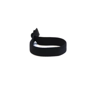 Flat Elastic Hair Ties for Ponytails & Buns – Mixed Color Options - Black