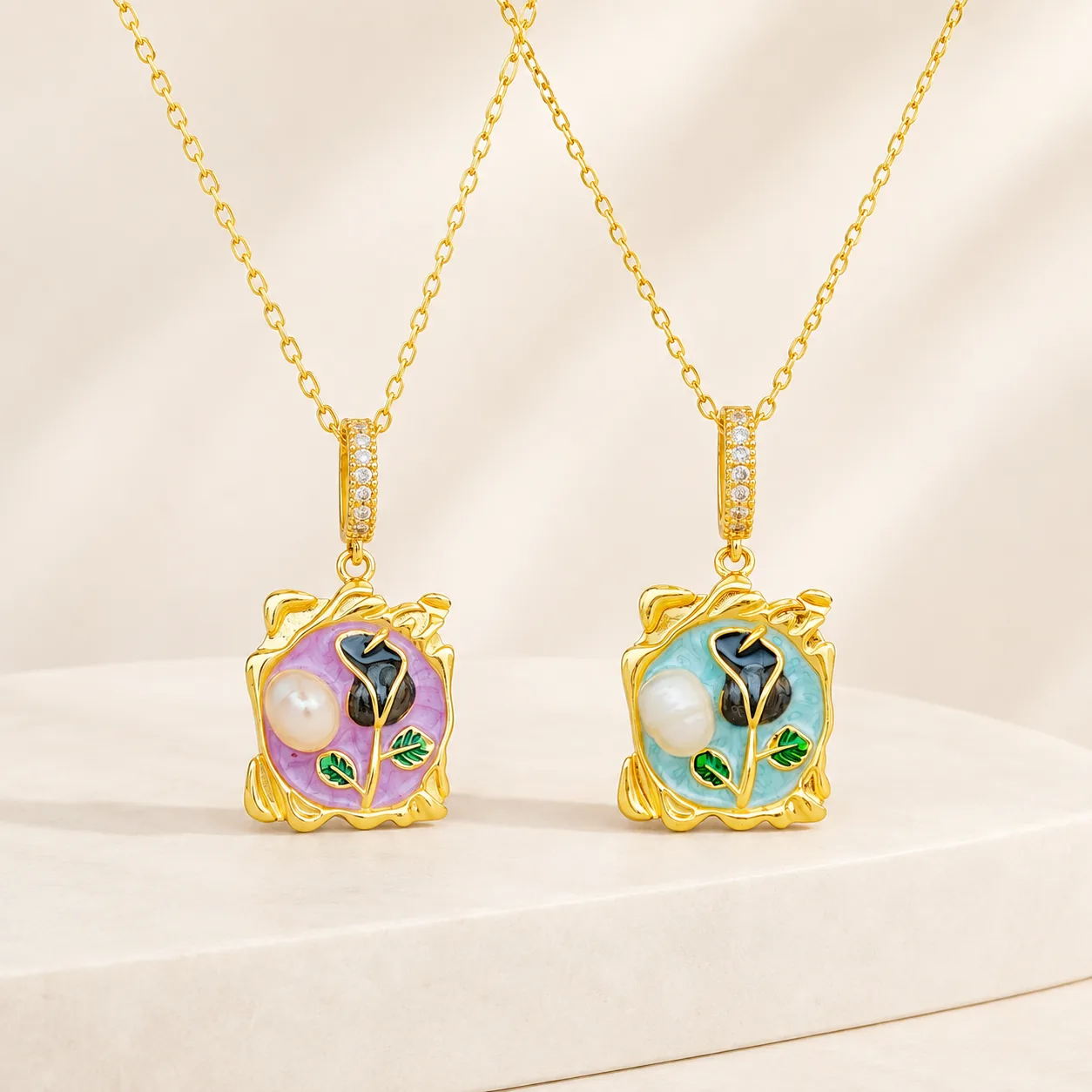 Floral & Artistic Pendant Necklace Collection - Image 4