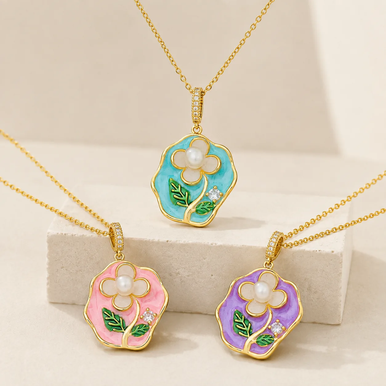 Floral & Artistic Pendant Necklace Collection - Image 6