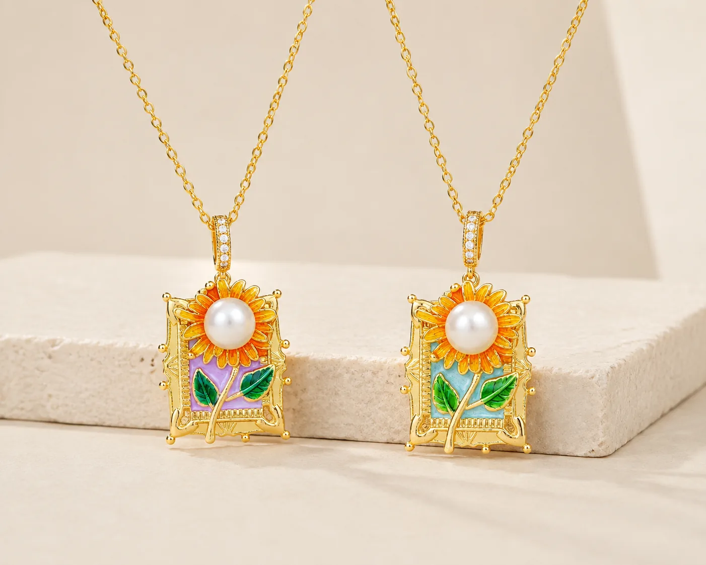 Floral & Artistic Pendant Necklace Collection - Image 9