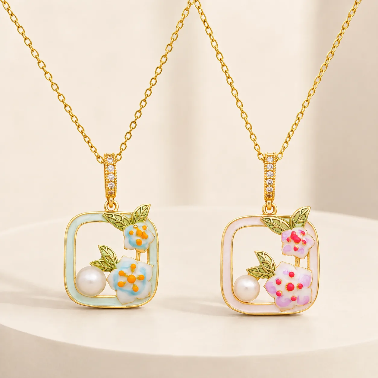 Floral & Artistic Pendant Necklace Collection - Image 10
