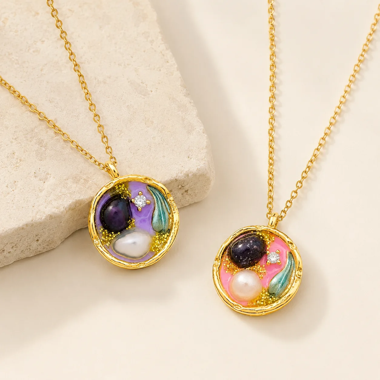 Floral & Artistic Pendant Necklace Collection - Image 13