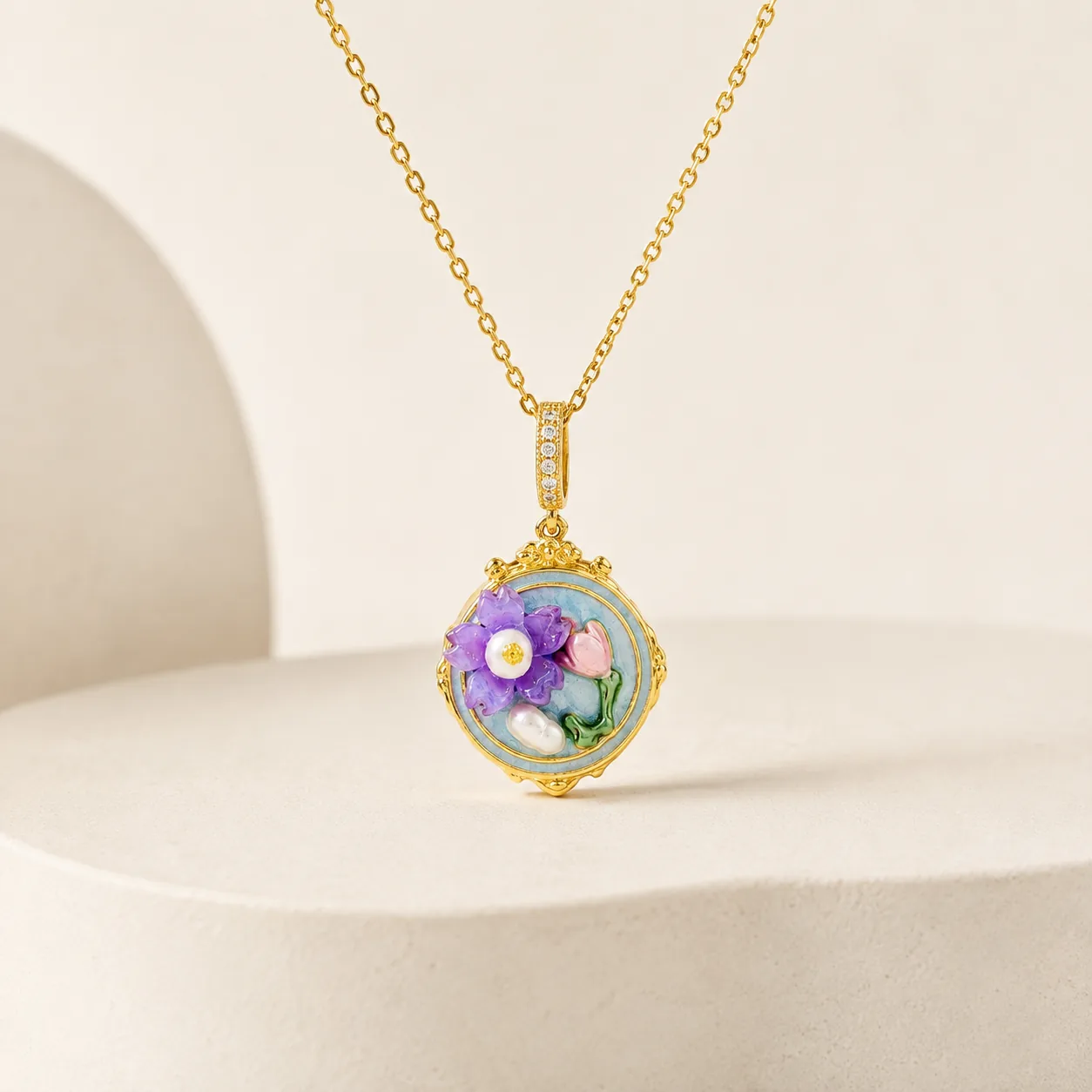 Floral & Artistic Pendant Necklace Collection - Image 14