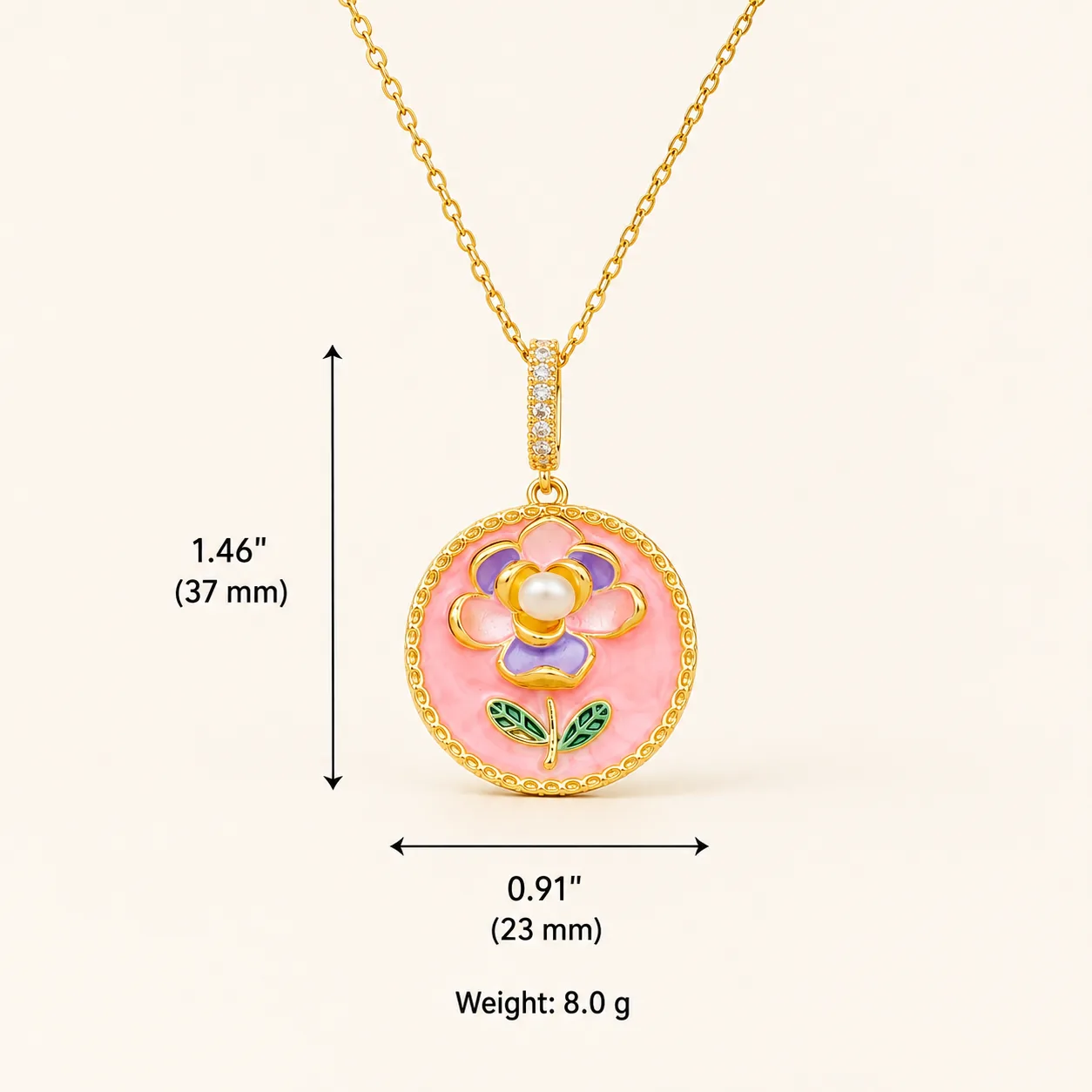 Floral & Artistic Pendant Necklace Collection - Image 17