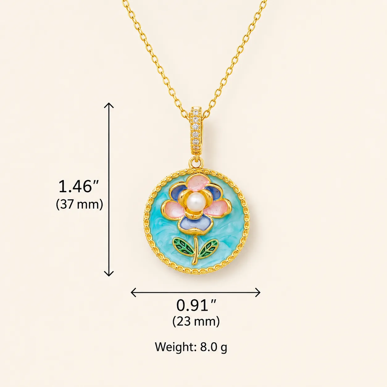 Floral & Artistic Pendant Necklace Collection - Image 18