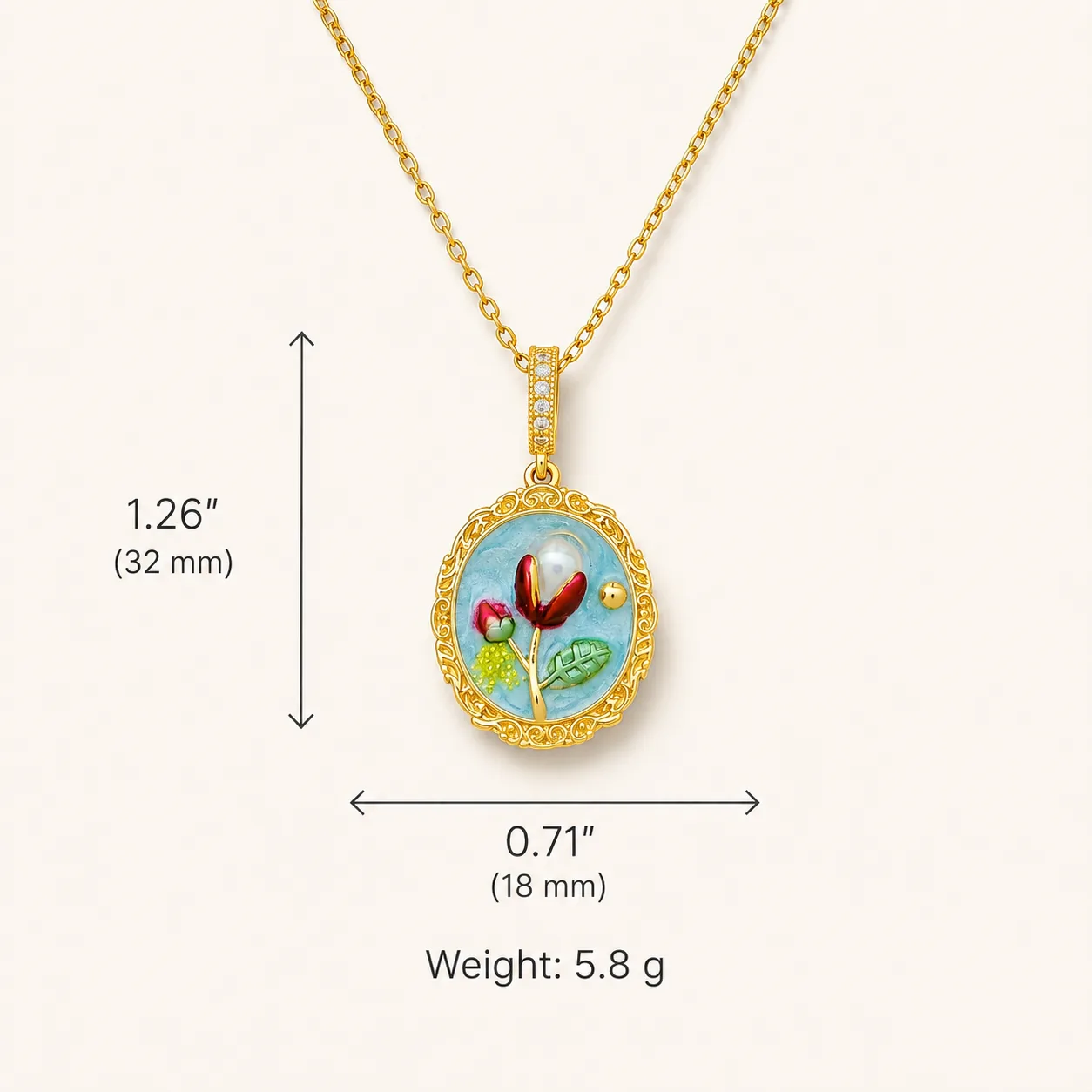Floral & Artistic Pendant Necklace Collection - Image 21