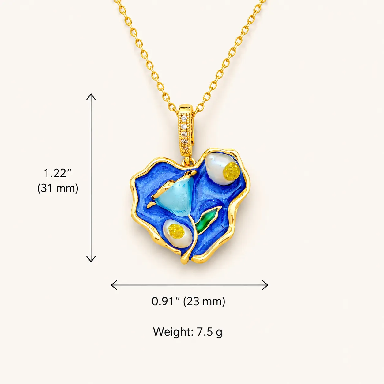 Floral & Artistic Pendant Necklace Collection - Image 37