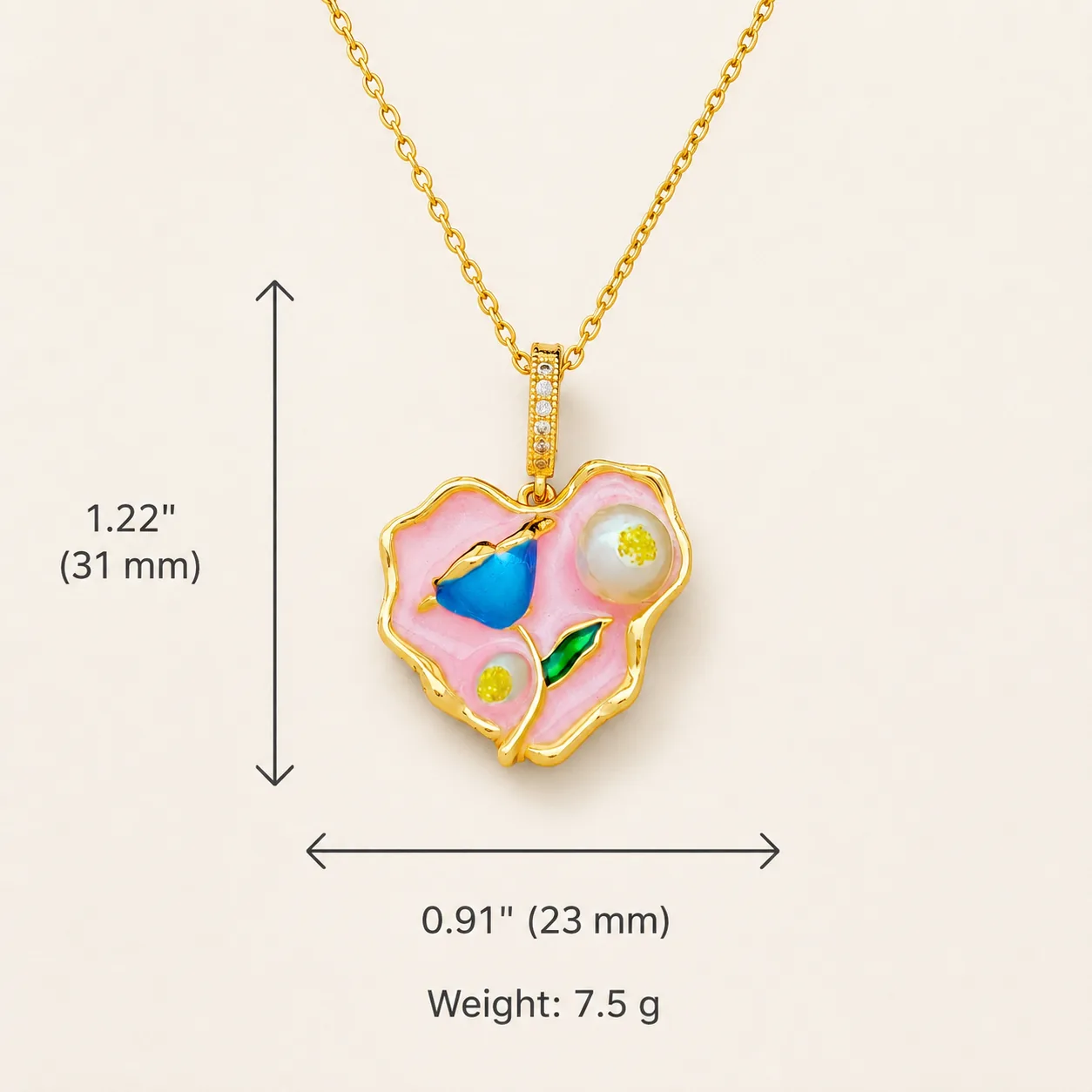 Floral & Artistic Pendant Necklace Collection - Image 38