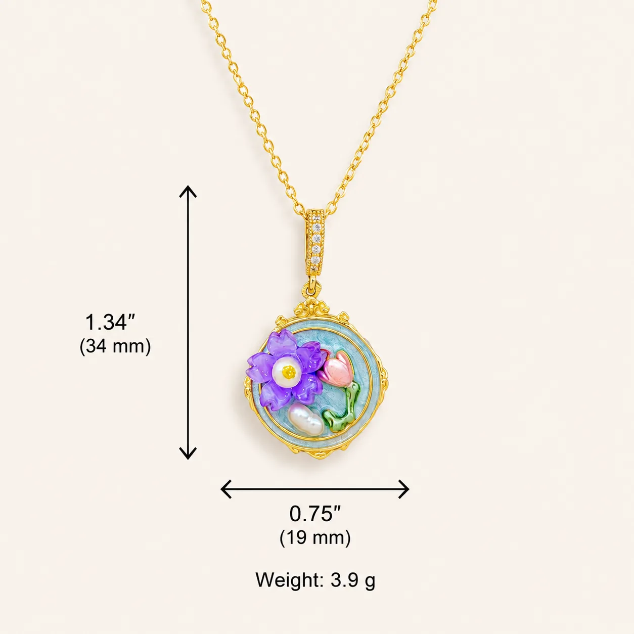 Floral & Artistic Pendant Necklace Collection - Image 44
