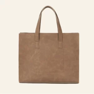 Large PU Tote Bag with Adjustable Shoulder & Crossbody Strap