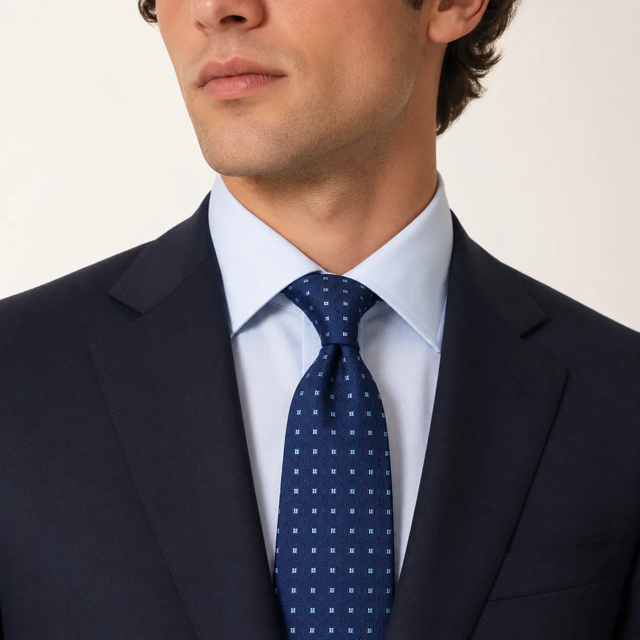 Men’s Jacquard Silk Necktie – 3.1-Inch Woven Pattern Tie - Image 8
