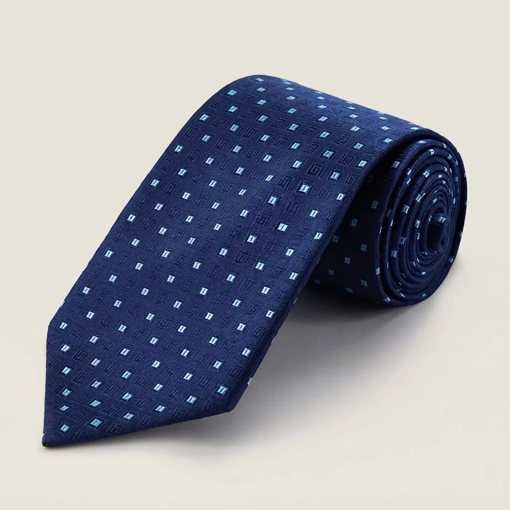 Men’s Jacquard Silk Necktie – 3.1-Inch Woven Pattern Tie - Image 4