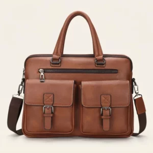 Multi-Pocket Business Briefcase Shoulder Bag