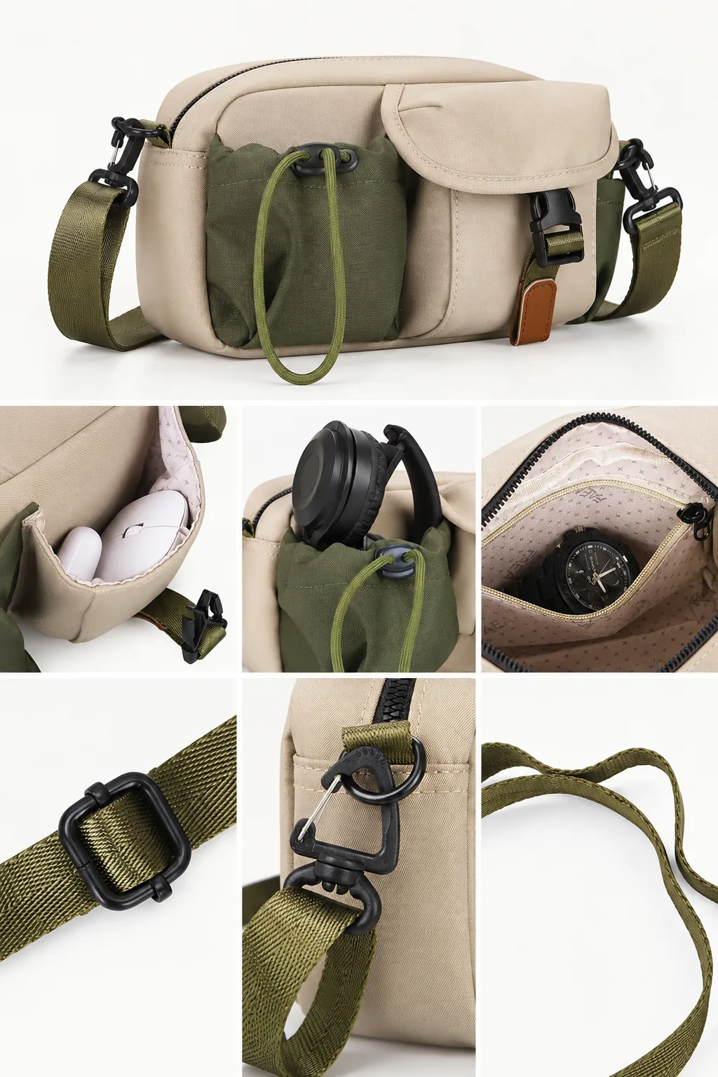 Multi-Pocket Utility Crossbody Bag - Image 5
