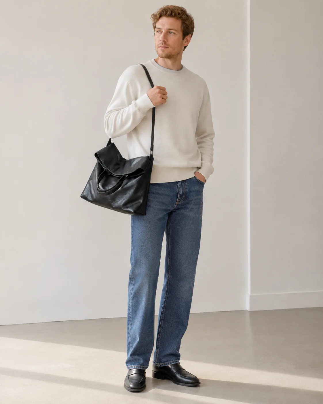 Oversized Foldover Shoulder Tote - Image 4