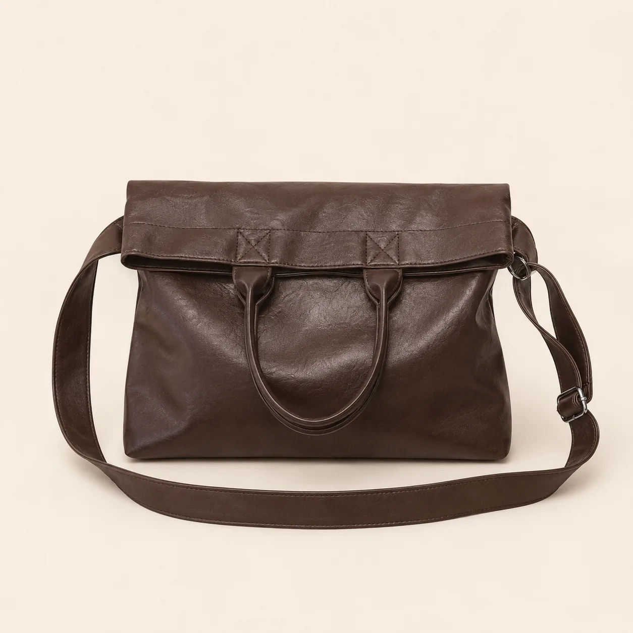 Oversized Foldover Shoulder Tote - Image 2