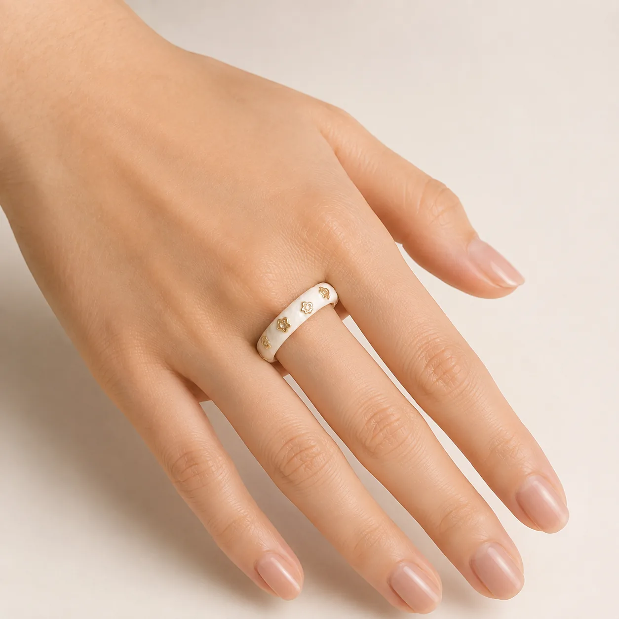 Pearl-Look Adjustable Ring Collection - Image 5