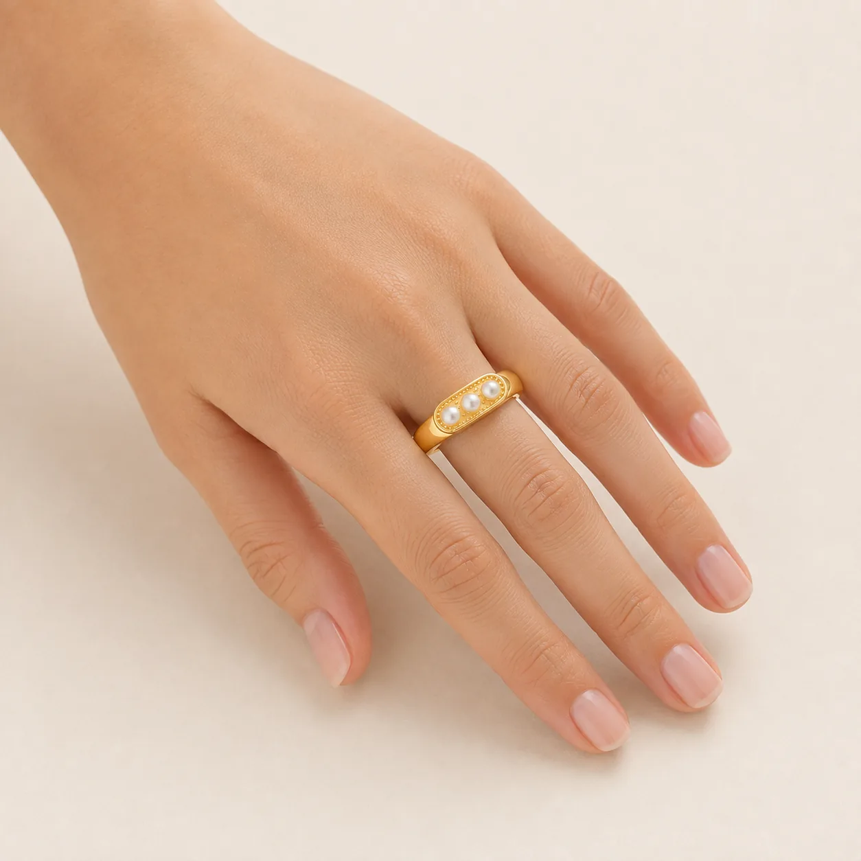 Pearl-Look Adjustable Ring Collection - Image 6