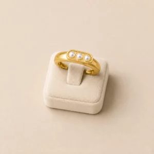 Pearl-Look Adjustable Ring Collection