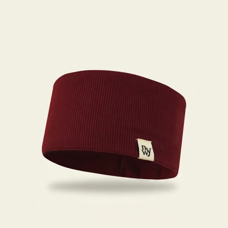Soft Ribbed Wide Headband with Small Label