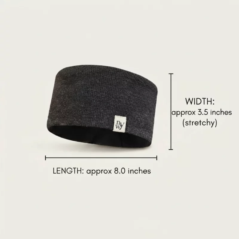 Soft Ribbed Wide Headband with Small Label - Image 3