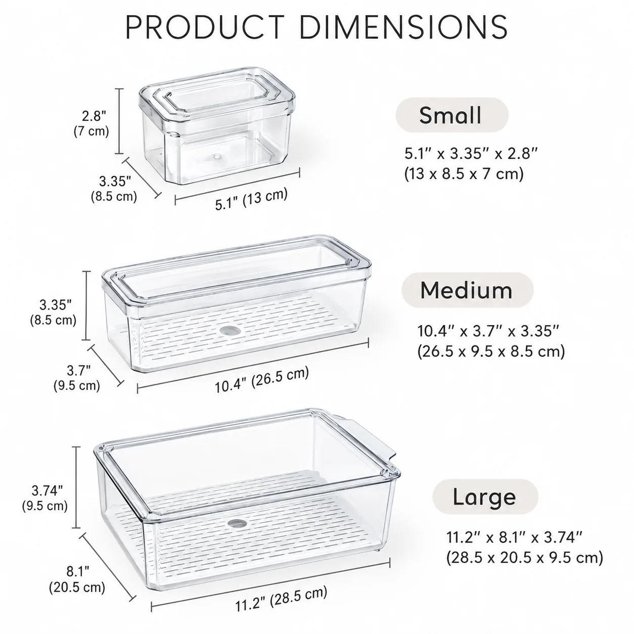 Stackable Clear Refrigerator Storage Container Set - Image 6