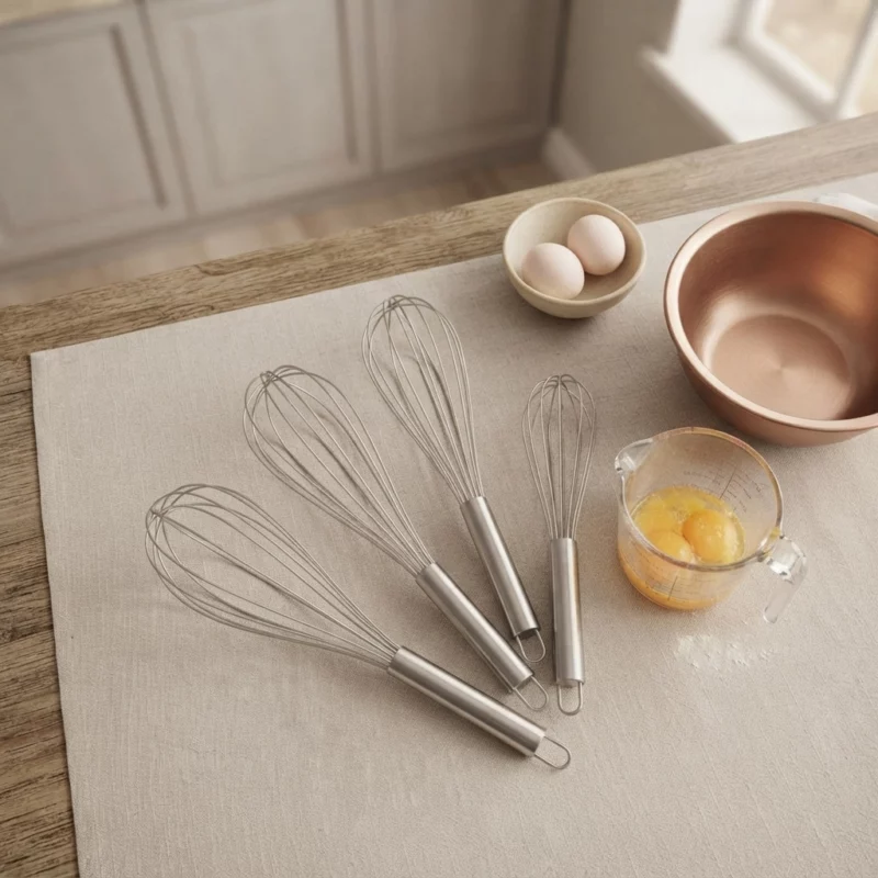 Stainless Steel Manual Balloon Whisk with Hanging Loop - Image 3