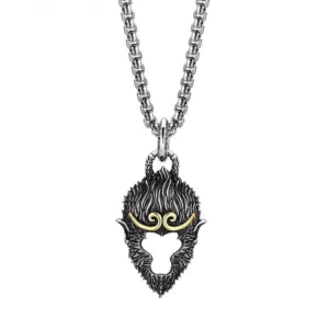 Sun Wukong Monkey King Mask Pendant Necklace