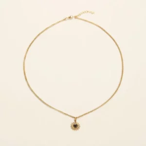 Sunburst Pendant Chain Necklace