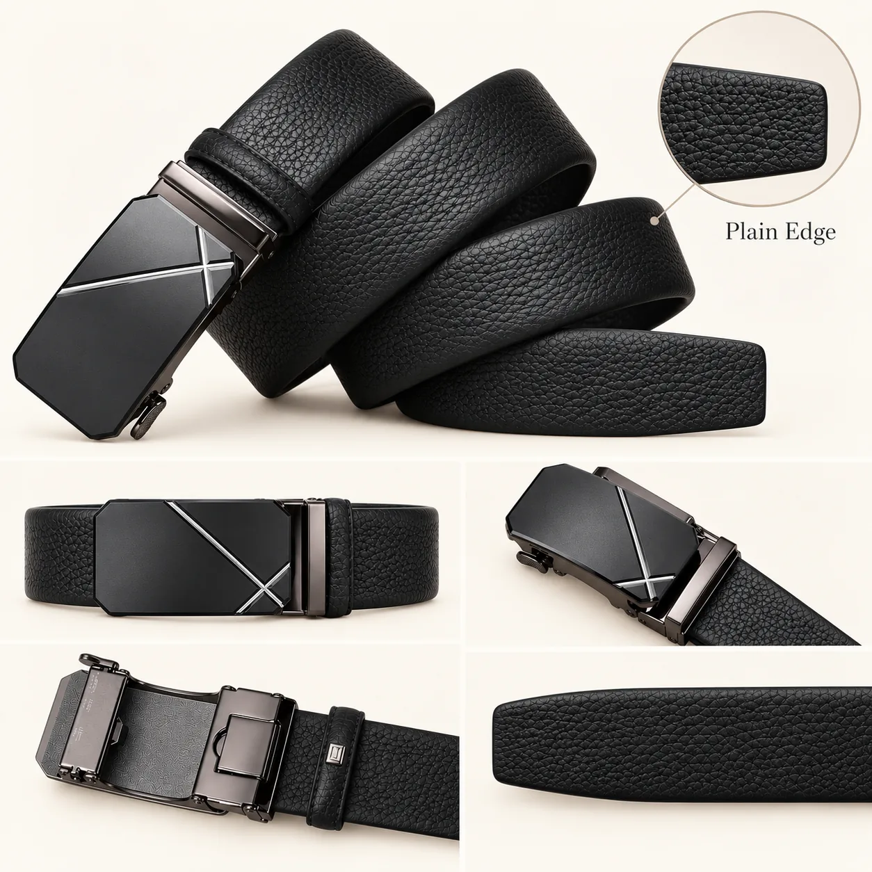 Top-Grain Cowhide Automatic Ratchet Belt - Image 5