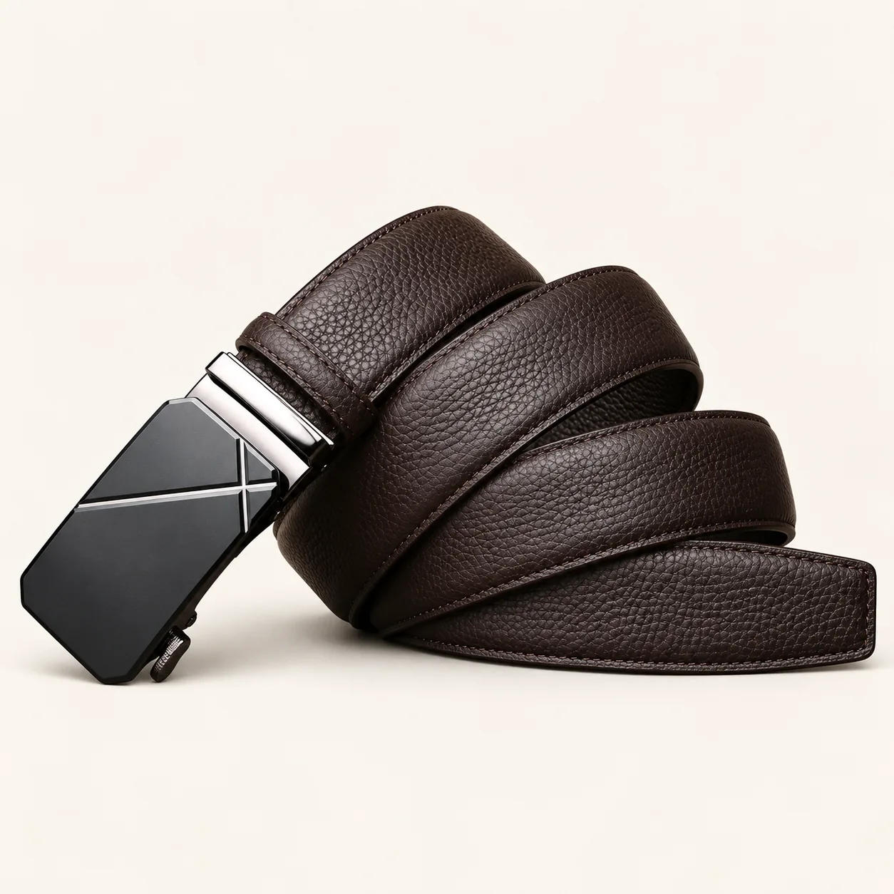 Top-Grain Cowhide Automatic Ratchet Belt - Image 2