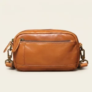 Top-Grain Leather Crossbody Phone Bag