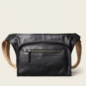 Top-Grain Leather Crossbody Shoulder Bag