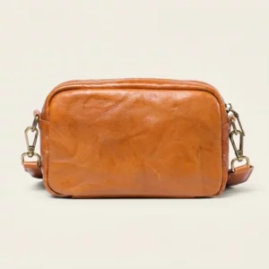 Vegetable-Tanned Leather Mini Crossbody Bag