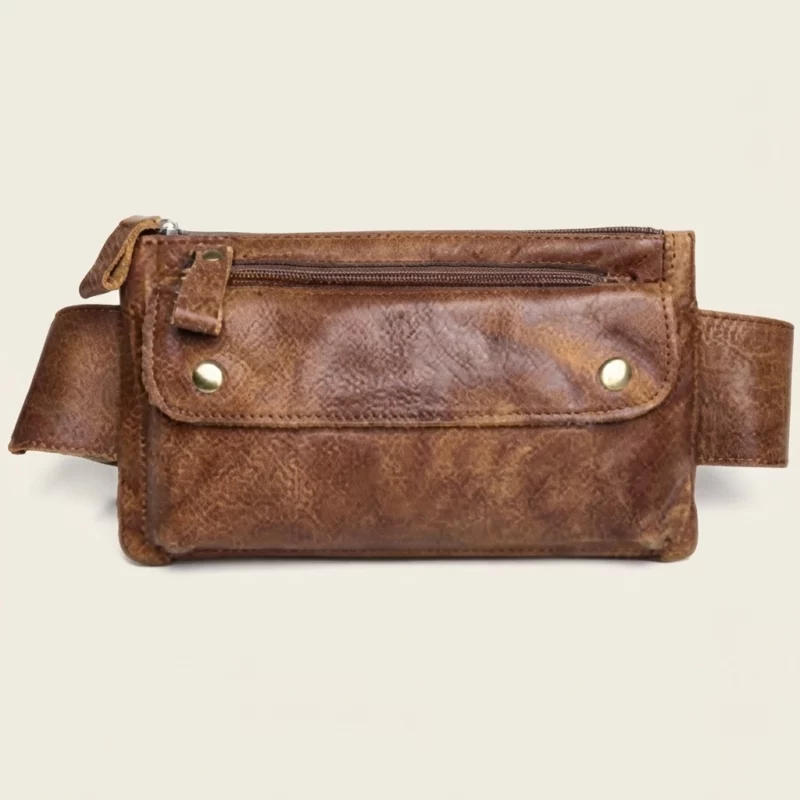 Vintage Cowhide Leather Convertible Waist Bag