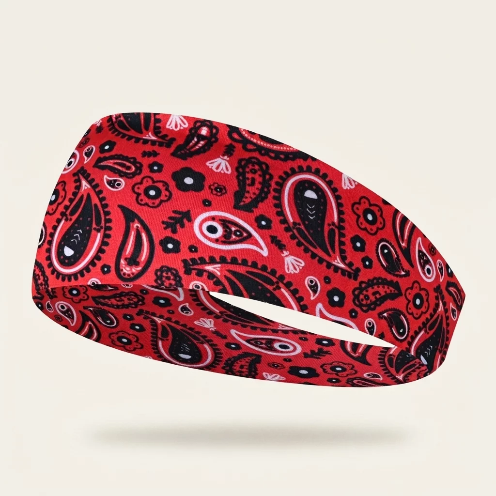 Wide Printed Stretch Headband – Soft Breathable Non-Slip Hair Band - Image 2