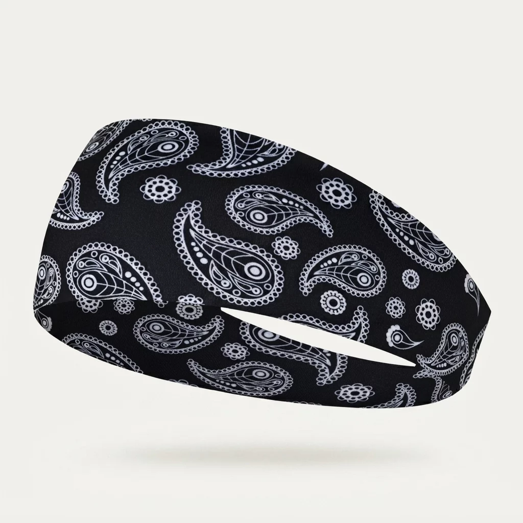 Wide Printed Stretch Headband – Soft Breathable Non-Slip Hair Band - Image 7